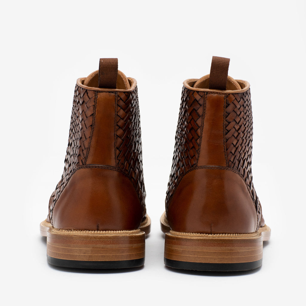 The Rome Boot in Brown Woven