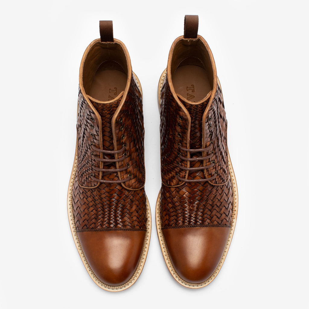 The Rome Boot in Brown Woven