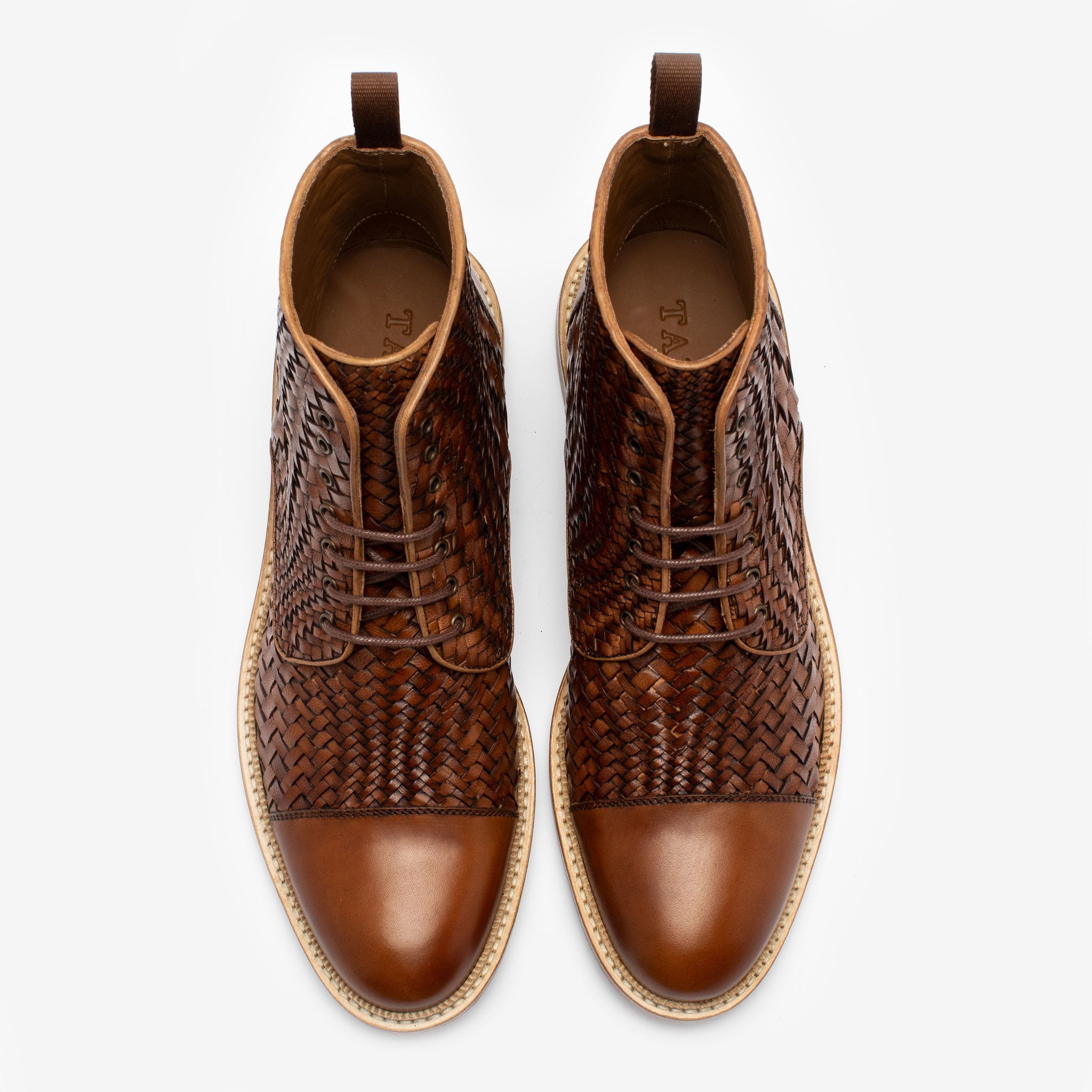 The Rome Boot in Brown Woven