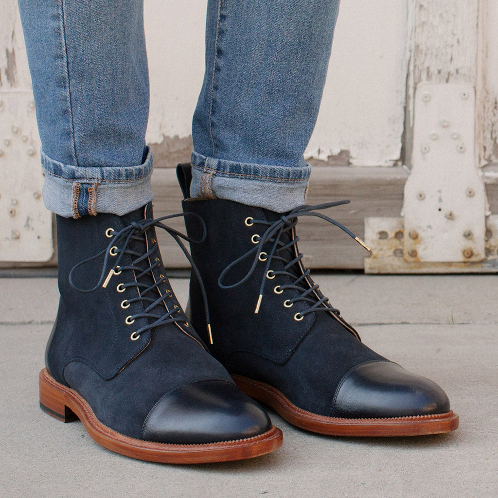The Troy Boot in Navy (Last Chance, Final Sale)