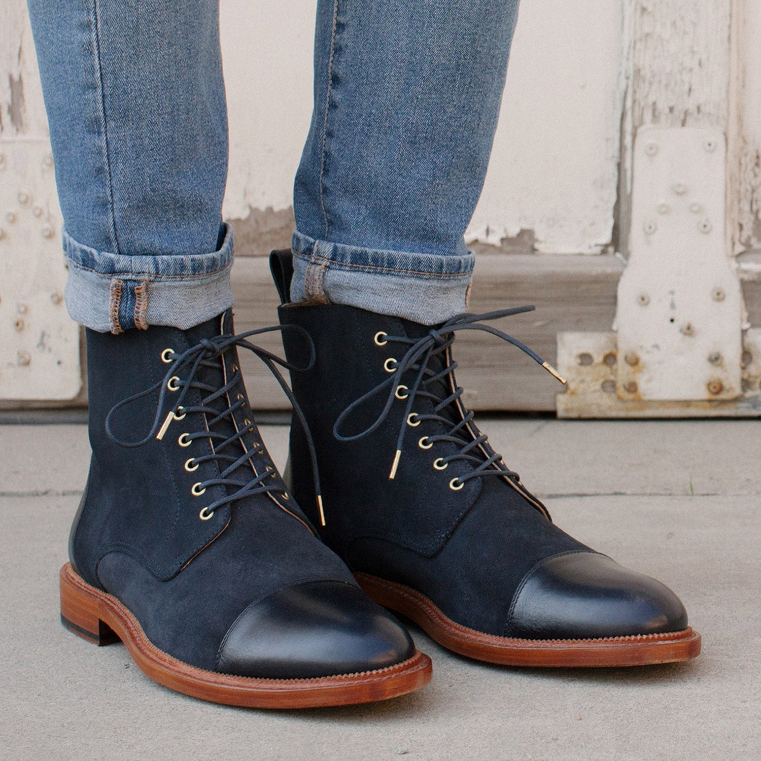 The Troy Boot in Navy (Last Chance, Final Sale)