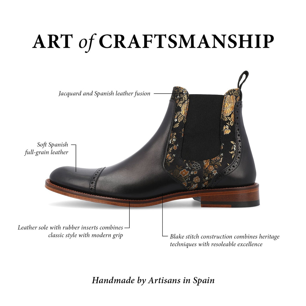 The Valencia Chelsea Boot in Eden Noir