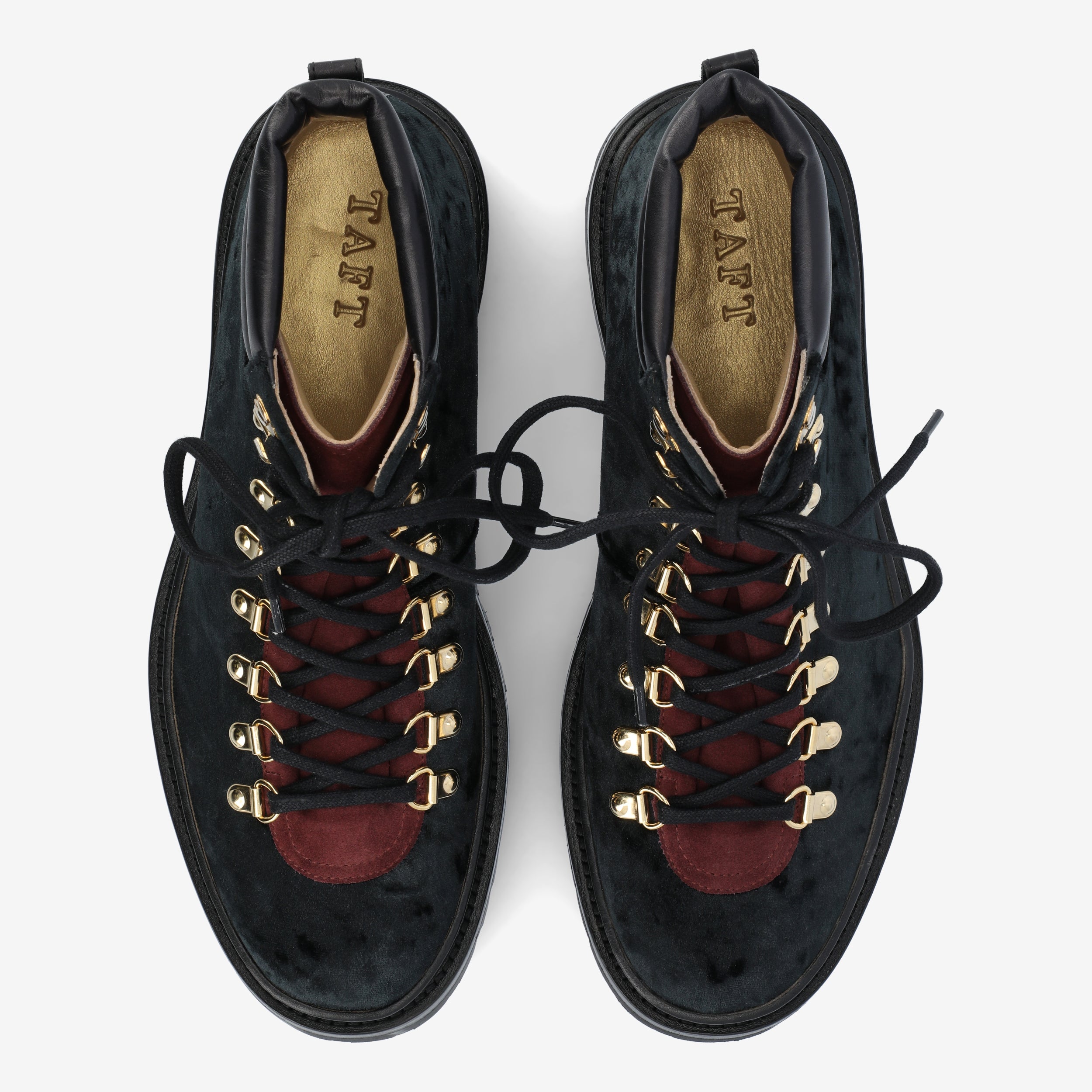 The Viking Boot in Black Velour (Last Chance, Final Sale)