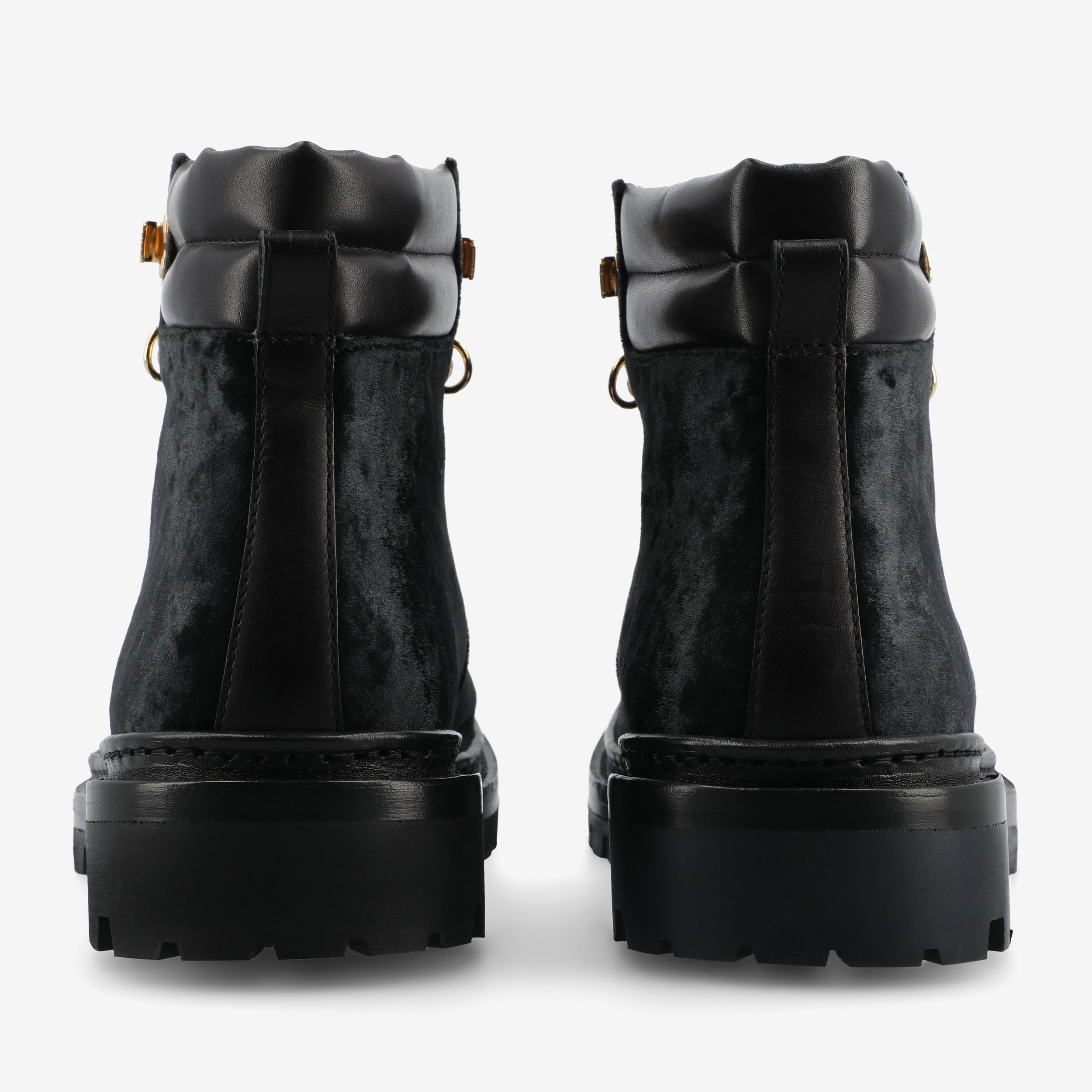The Viking Boot in Black Velour (Last Chance, Final Sale)