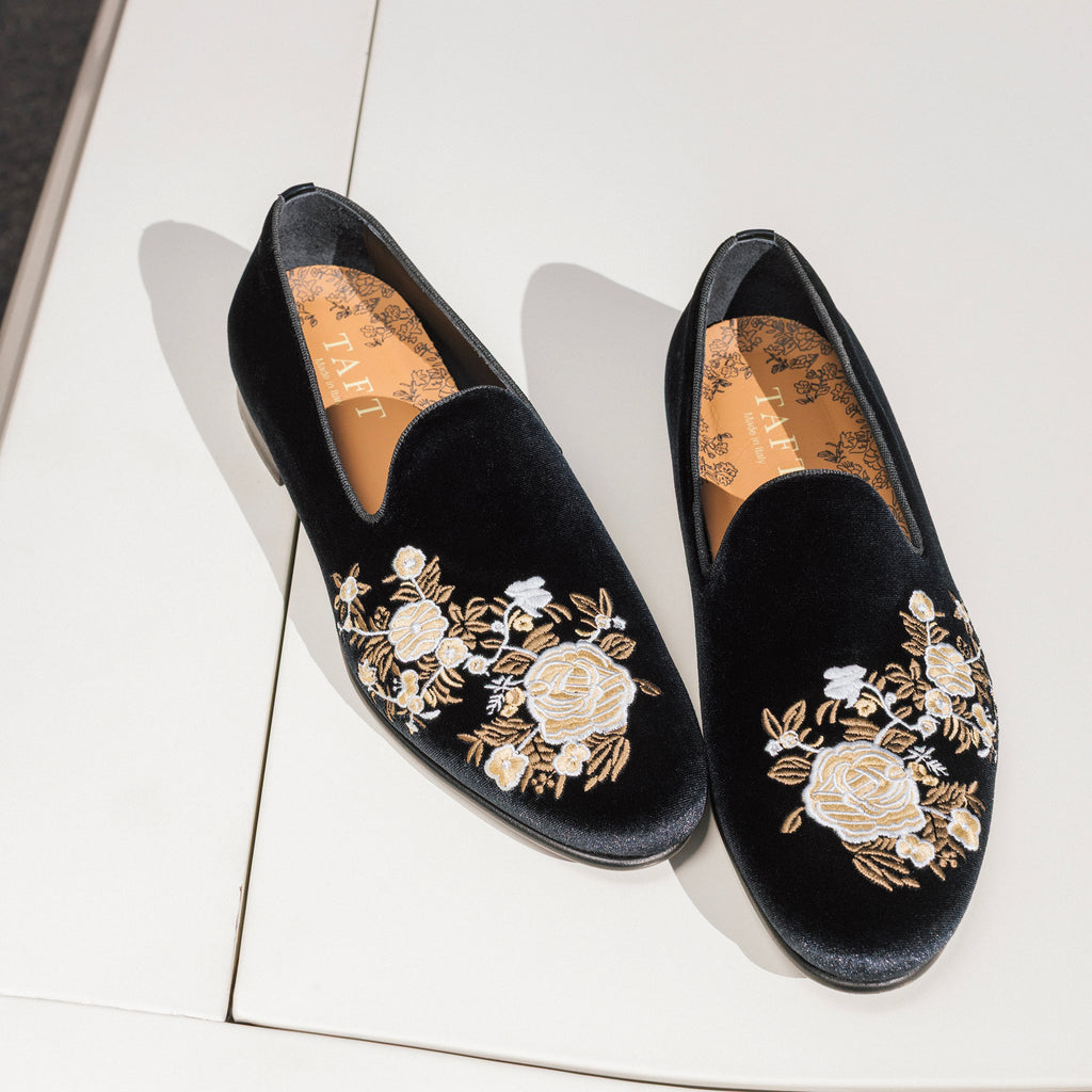 The Estate Slipper in Black Velvet