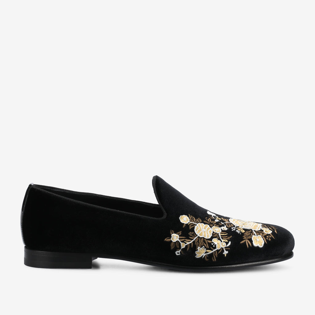 The Estate Slipper in Black Velvet