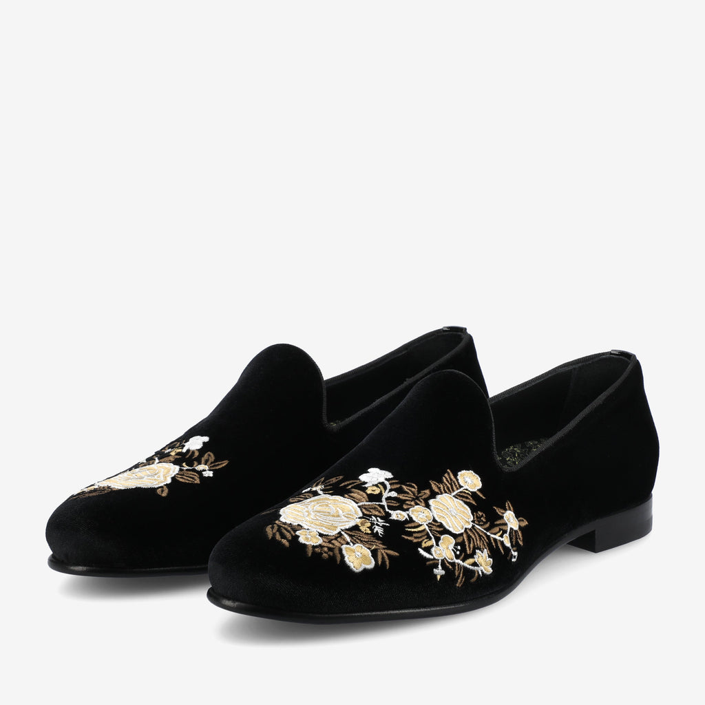 The Estate Slipper in Black Velvet