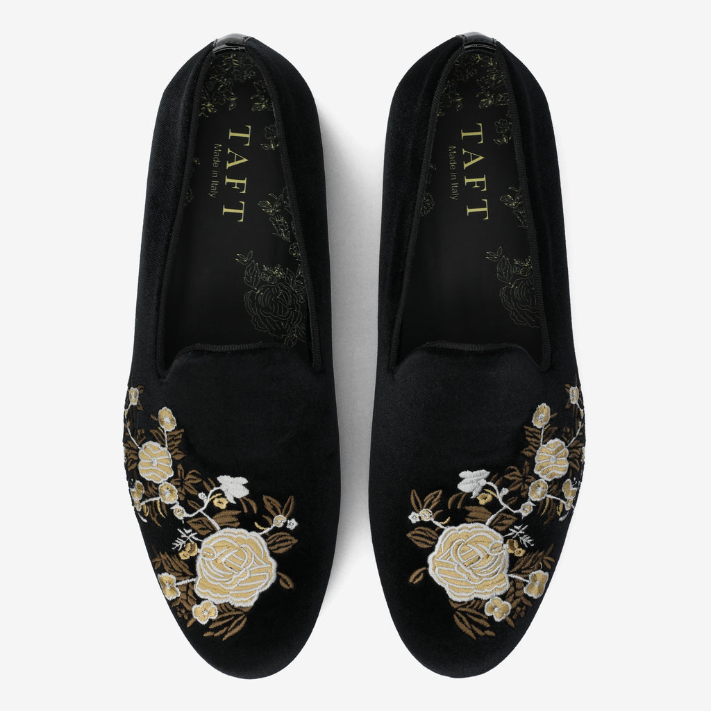 The Estate Slipper in Black Velvet