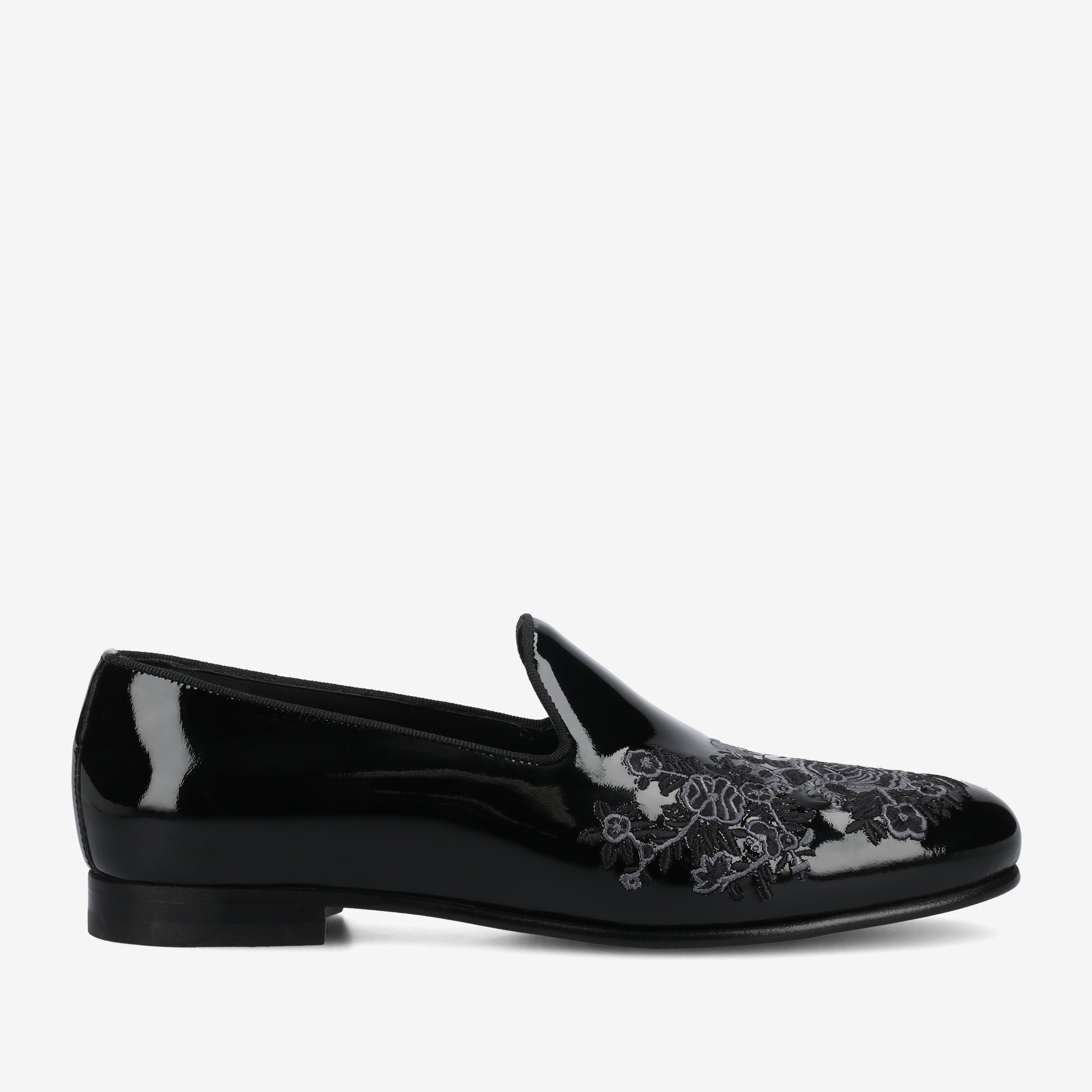 The Estate Slipper in Black Patent Leather