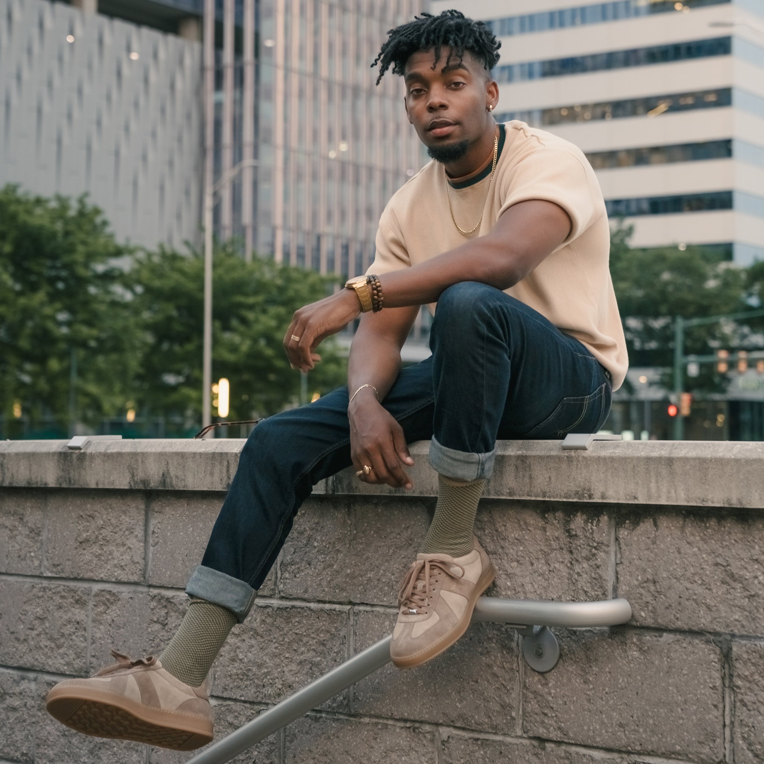 The Gatsby Sneaker in Taupe Suede