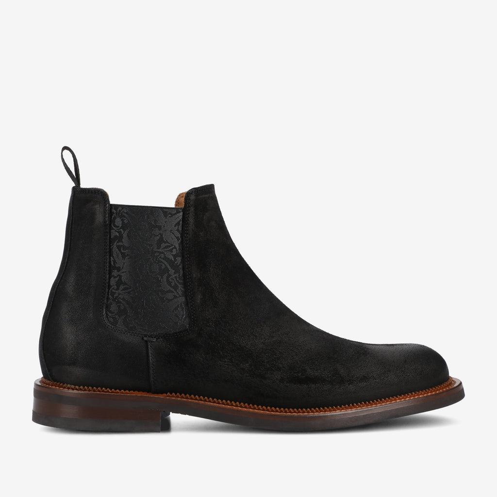 The Glen Boot in Black Suede