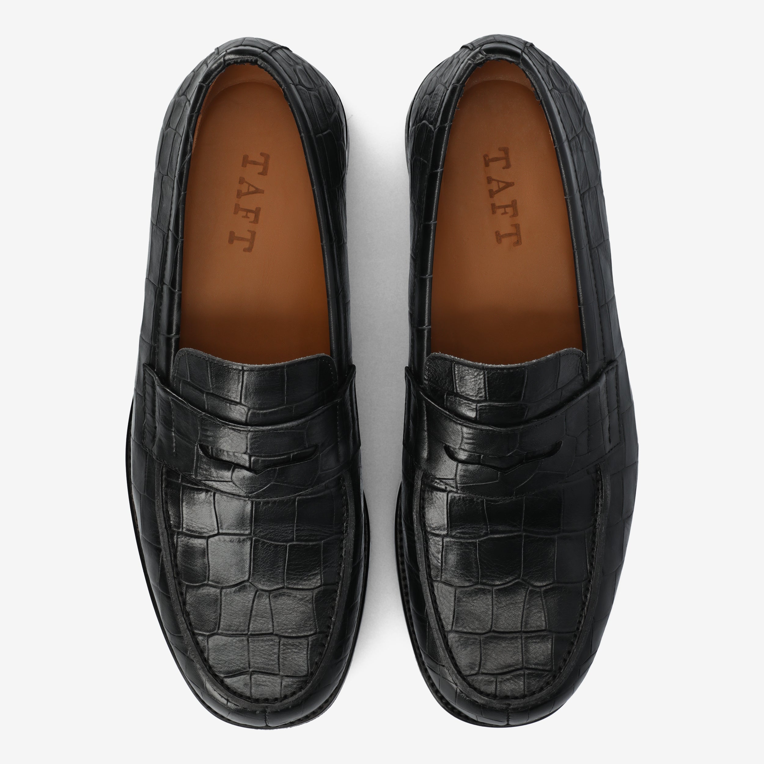 The Sterling Loafer in Black Croc