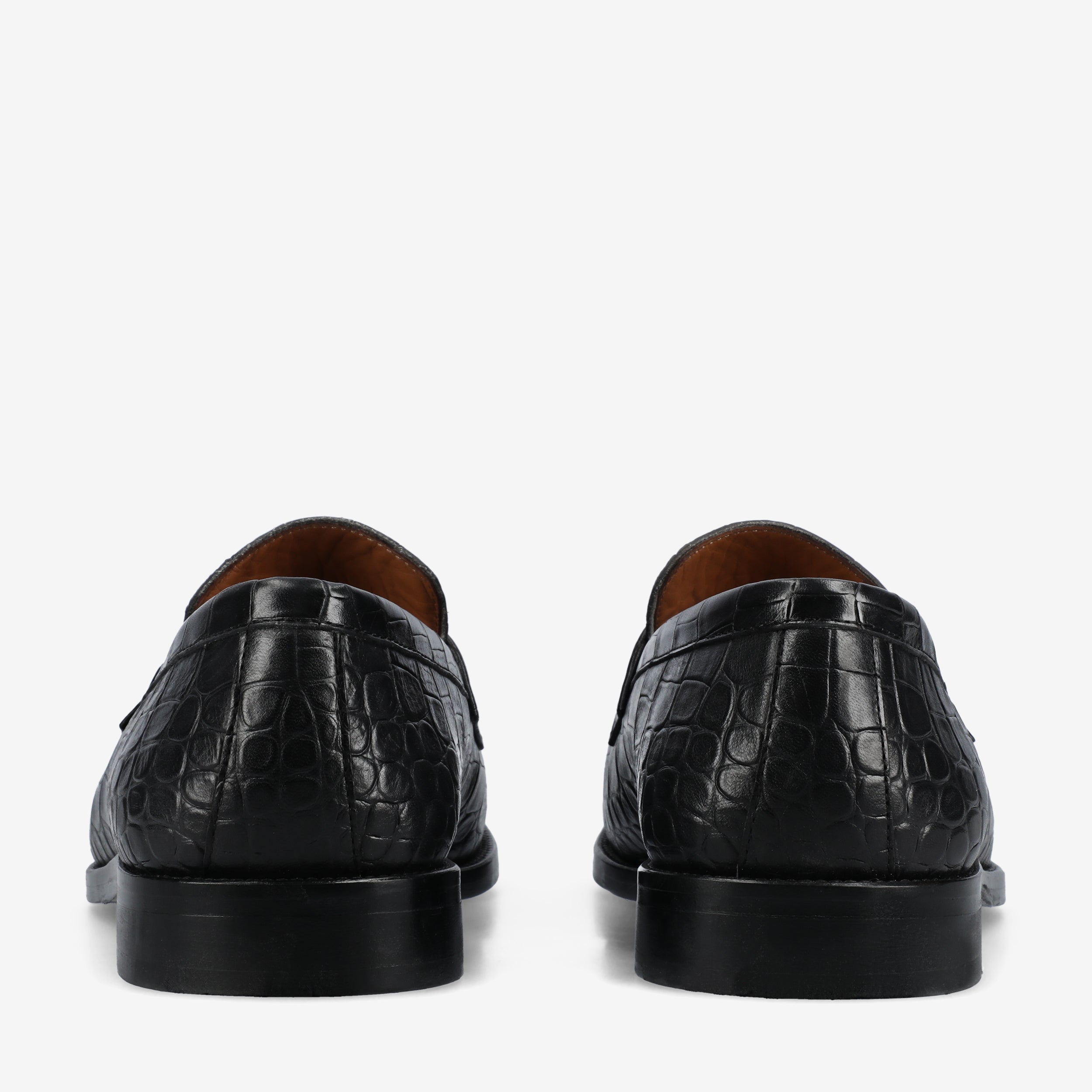The Sterling Loafer in Black Croc