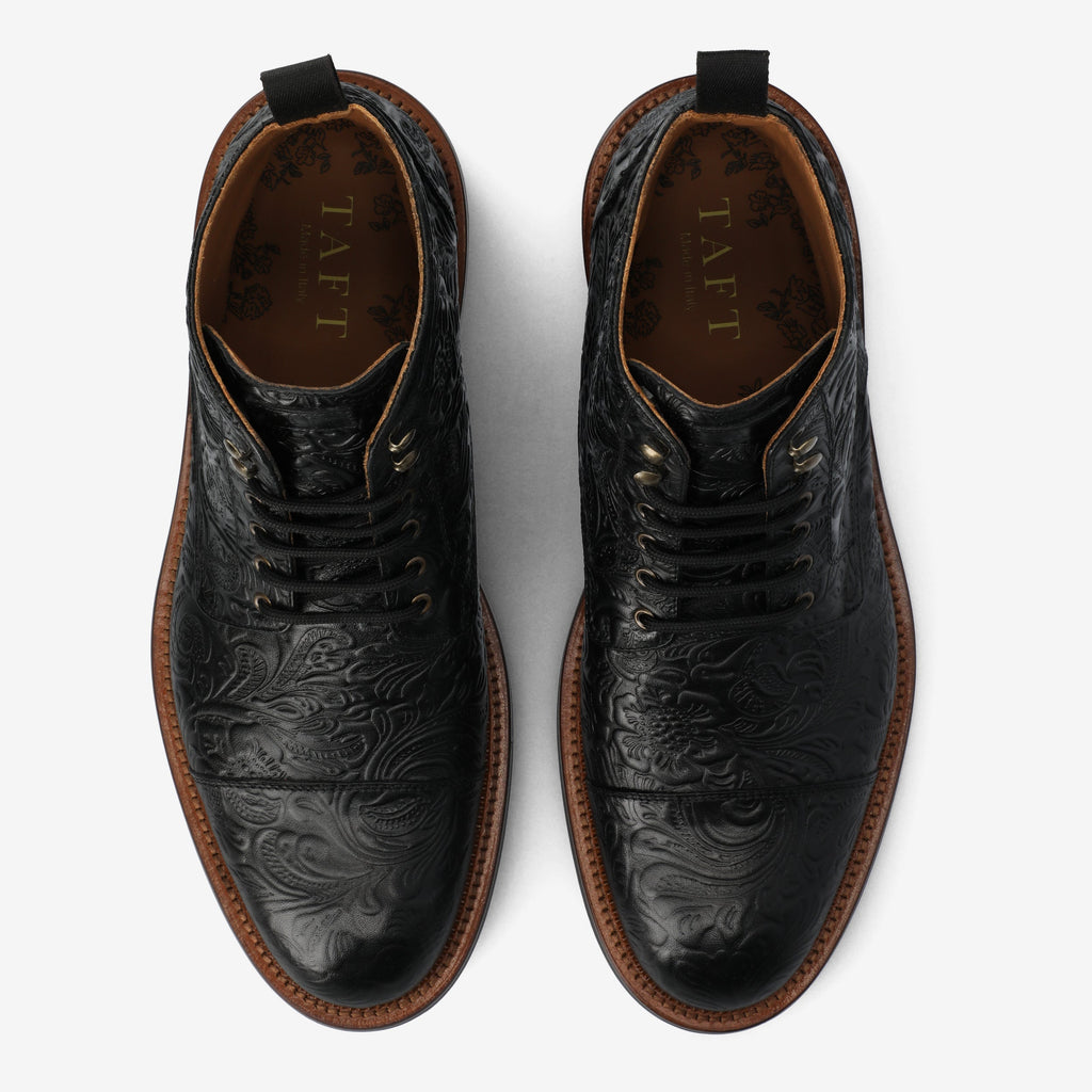 The Rome Boot in Black Floral