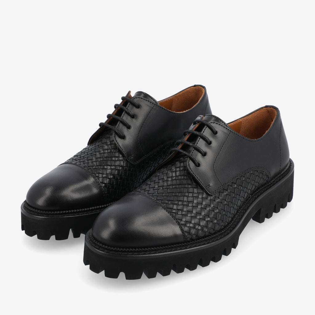 The Lucia Shoe in Black Woven (Last Chance, Final Sale)