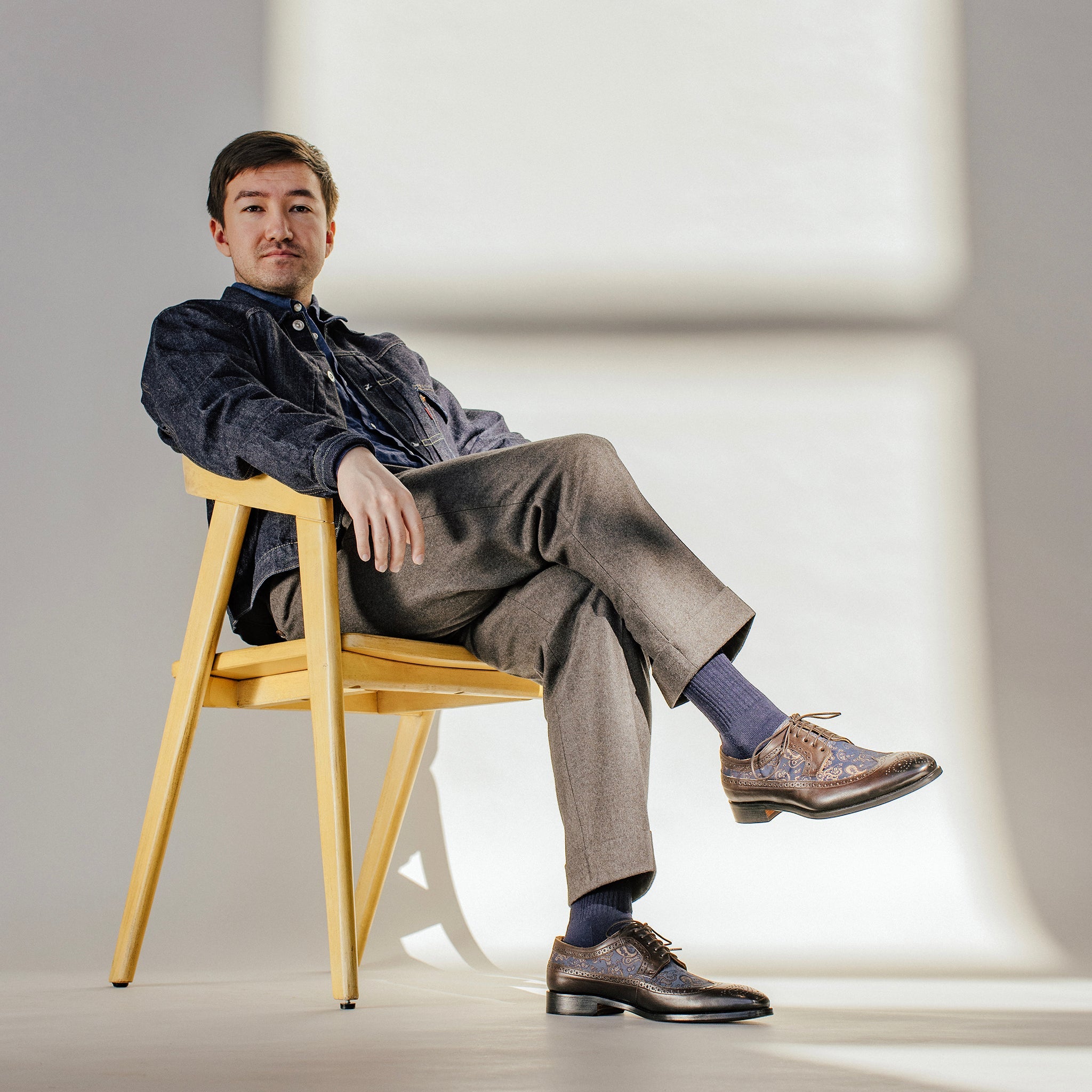 The Preston Shoe in Brown Paisley