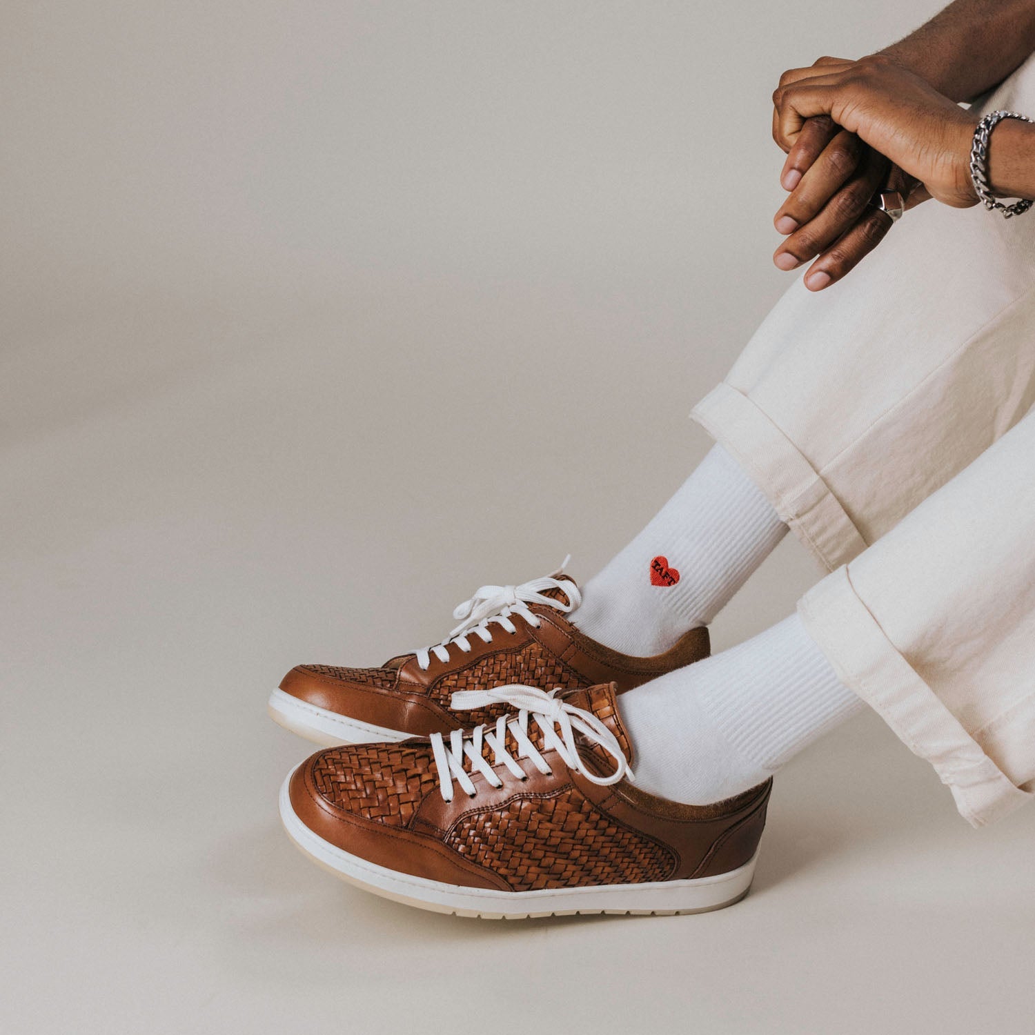 The Rapido Low Sneaker in Brown Woven (Last Chance, Final Sale)