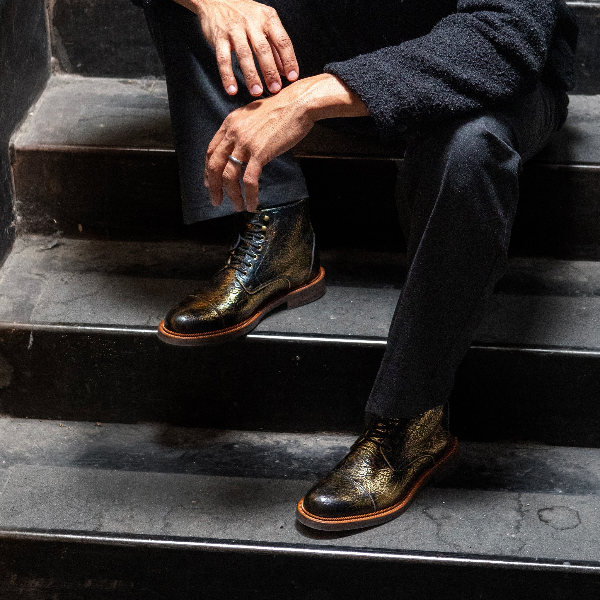 The Rome Boot in Gilded Gold